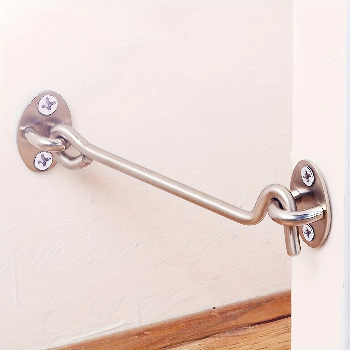 

1 шт. сверхмощный замок для сарая из нержавеющей стали — 3-дюймовая сплошная защелка с винтами, матовая — для раздвижных дверей и промышленного применения