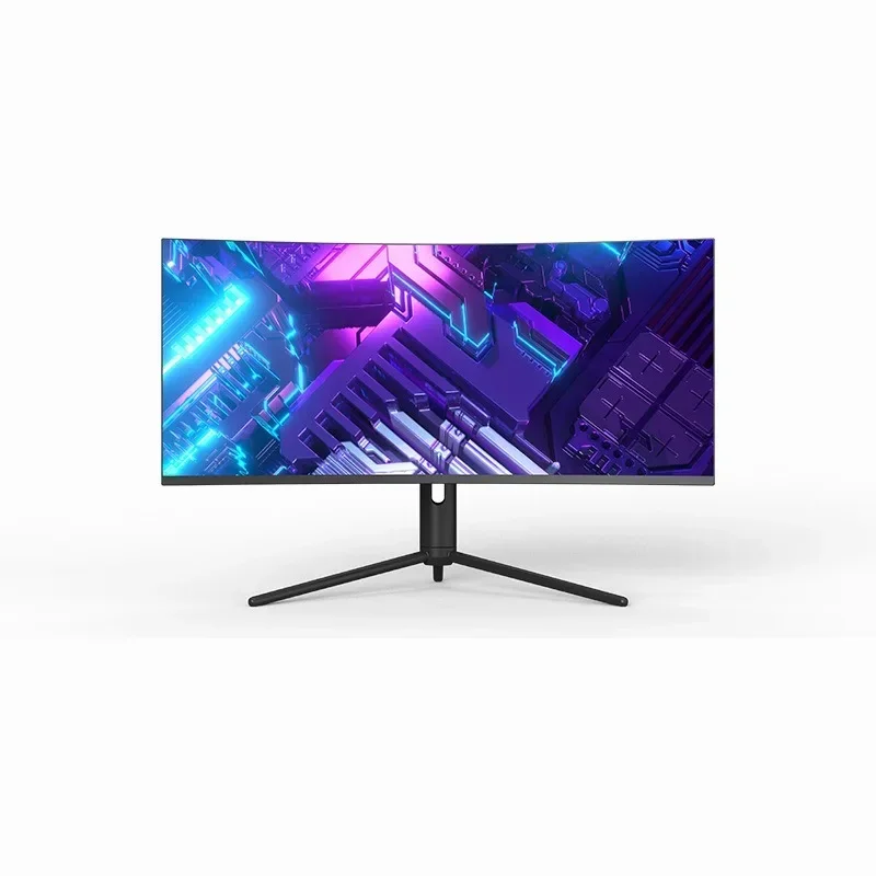 34-Inch curved hairtail screen all-in-one computer home 4K live broadcast editing learning game game computer