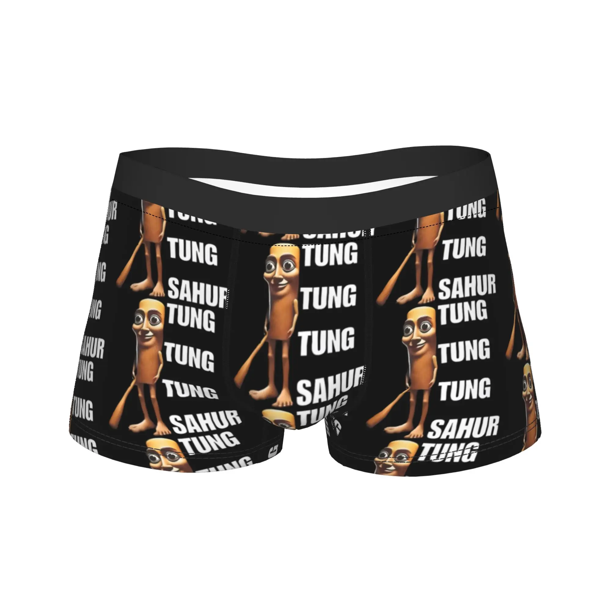 

Tung Tung Tung Sahur Man Underwear Italian Brainrot Meme Boxer Briefs Shorts Panties Breathable Underpants for Male Plus Size