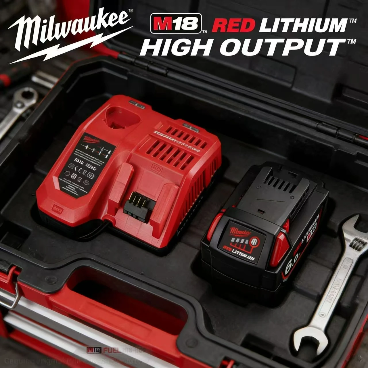 

Milwaukee Cordless Tool Battery 5Ah 6Ah 8.8Ah 12Ah Lithium-Ion Rechargeable Battery with Long Cycle Life Overcharge Protection