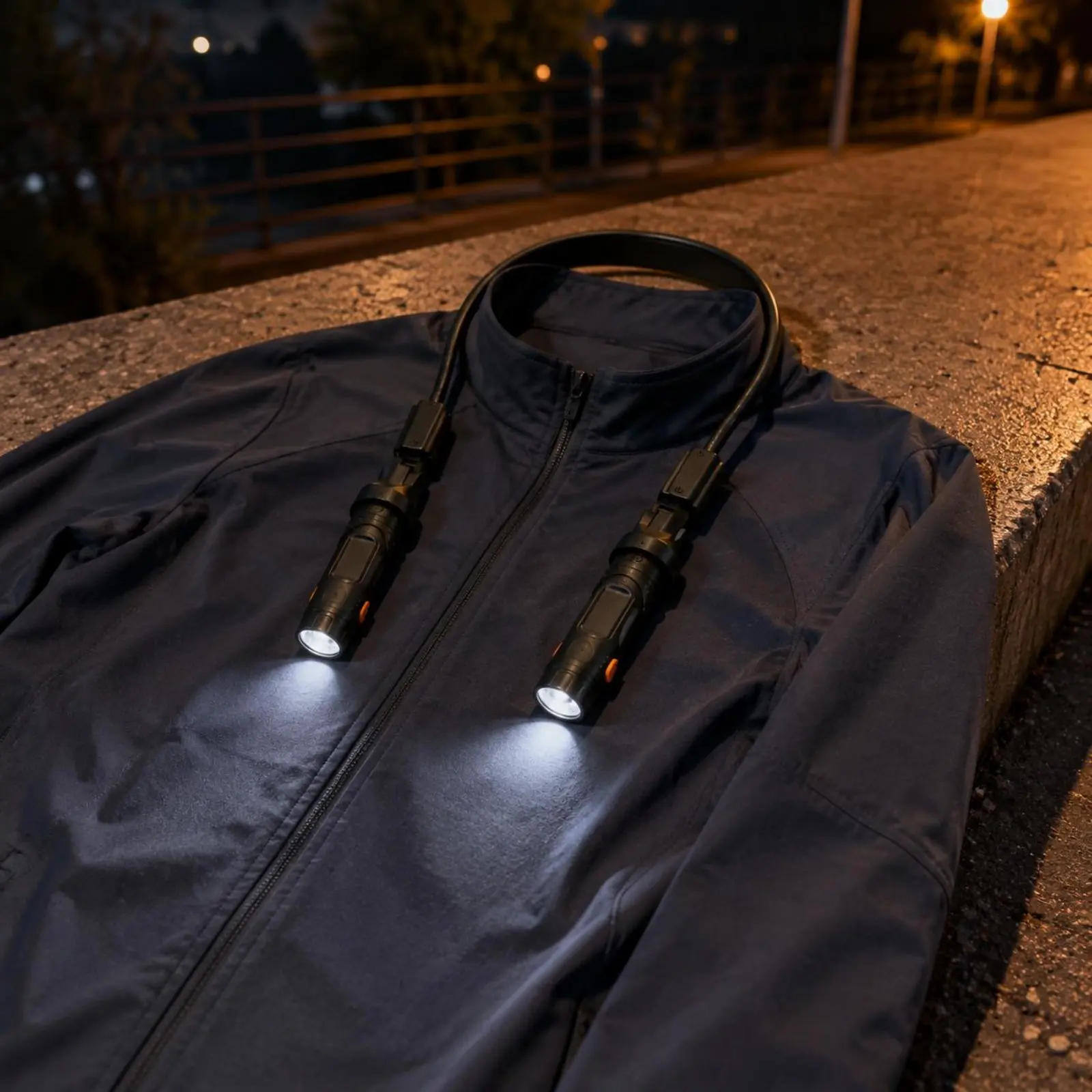 Double Head Neck Light Black Usb Neck Lamp Lighting Device Shield Cover Storage Bag