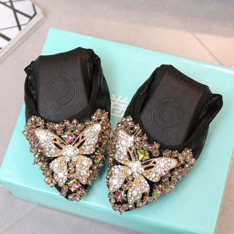 2026 Fashion Women Leather Casual Shoes Woman Flats Slip on Shoes for Women Barefoot Shoes Crystal Loafers Women Harajuku Zapato