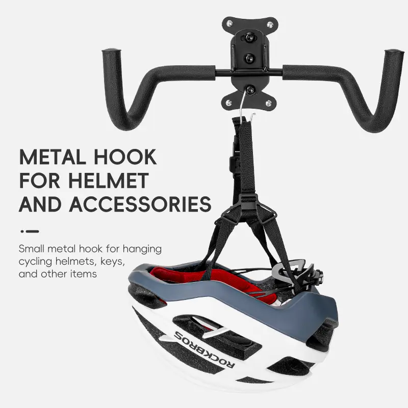 ROCKBROS Bike Rack Wall Mount Garage Home Adjustable Bicyle Rack Horizontal Bike Hook Thickened Reinforced MTB Road Bike Holder - 5