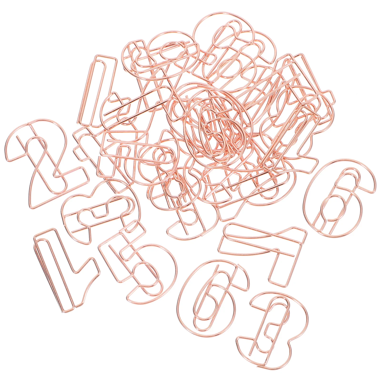

30Pcs Metal Number Paper Clips Decorative Small Office Supplies File Document Clamps for Home Study Stationery Organization Tool