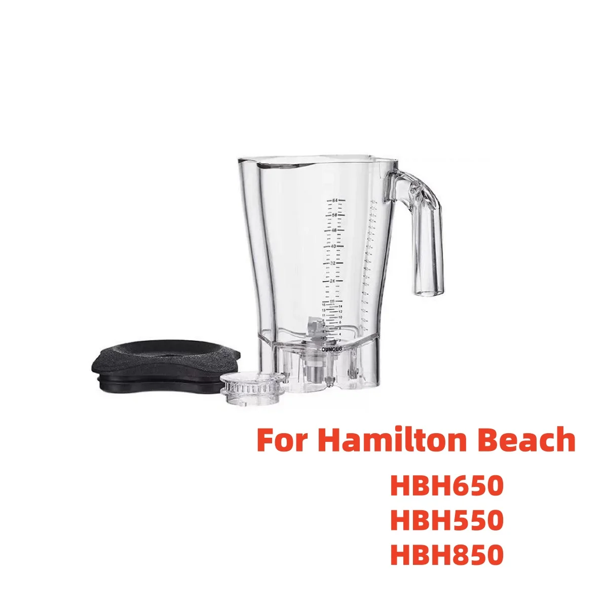 Repuestos de vaso, tapa y cuchilla para licuadora Hamilton Beach HBH650-CCC HBH550 HBH850, para reemplazar el vaso mezclador