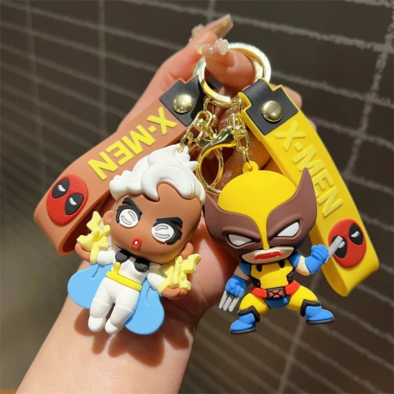 

Creative cartoon X-Men keychain tide cool Wolf Storm female key chain men and women's bags accessories small gifts