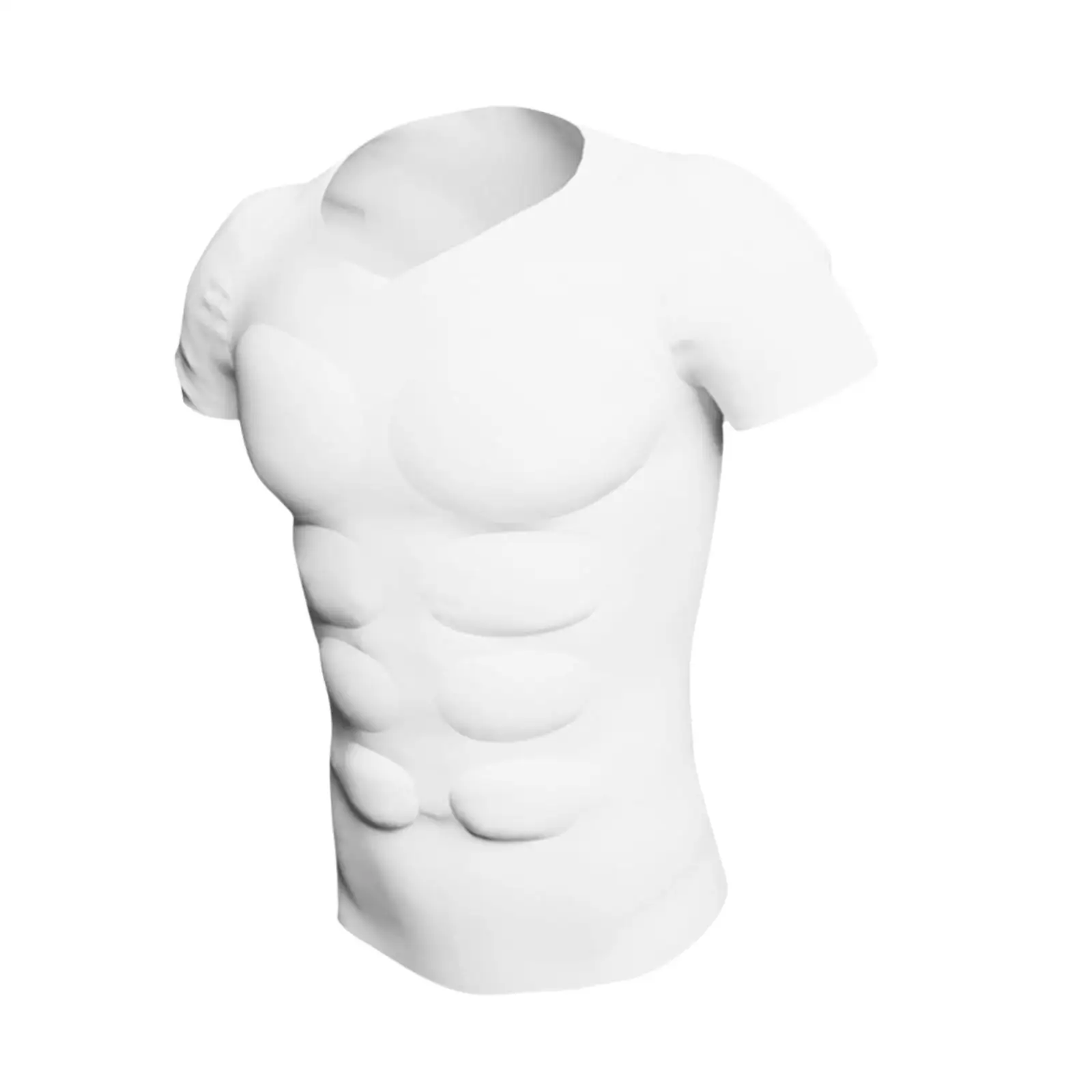 Padded Muscle Shirt Nylon Fake Chest Shaper Bodybuilder Simulation Costume for Men Halloween Party Stage Clothes