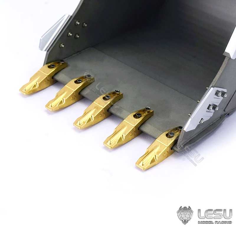 LESU 1/14 حفارة هيدروليكية PC360 عجلة حفر صغيرة قصيرة الذيل تعديل سريع تفكيك دلو دلو السيارة الأصلي