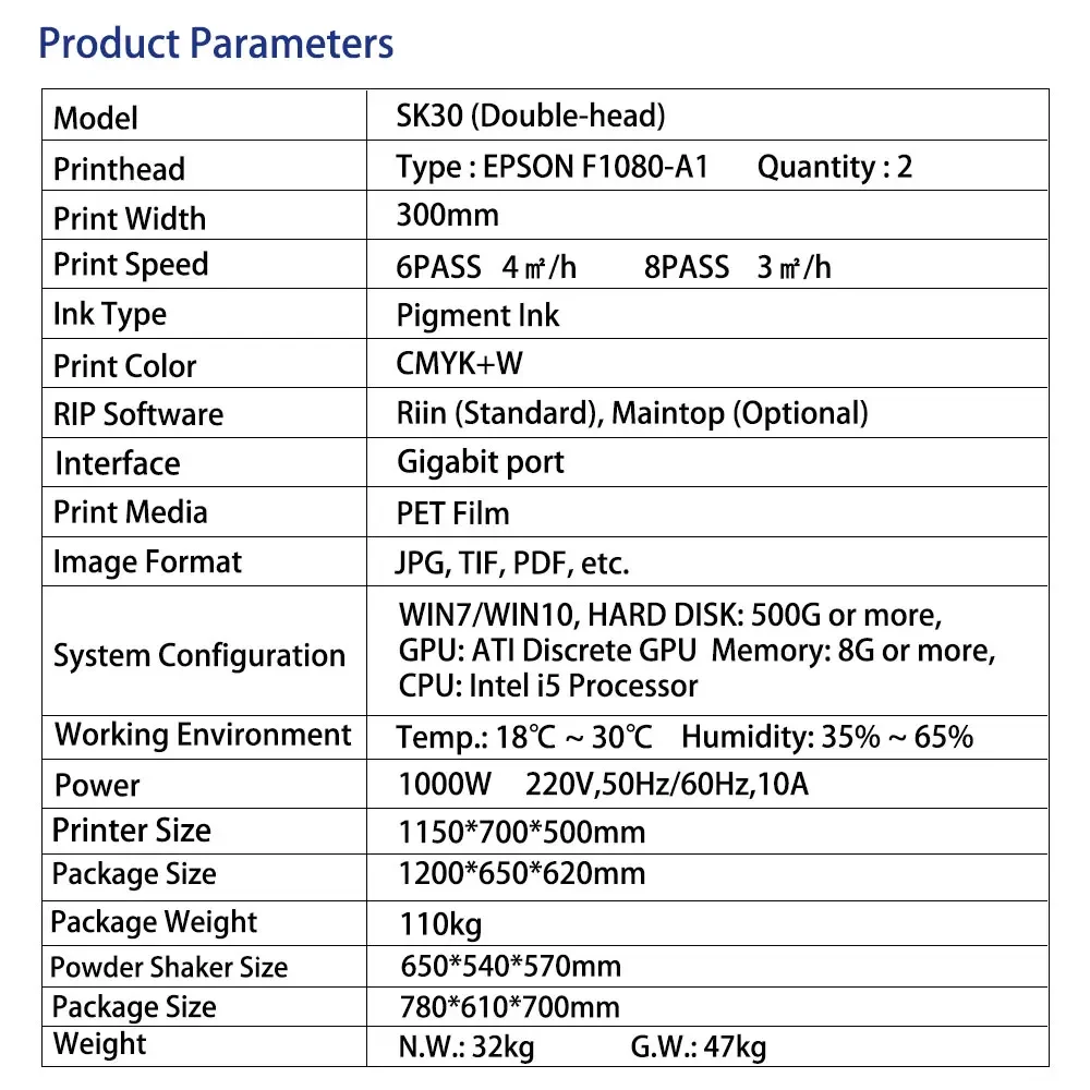 Máquina de impressão jato de tinta automática a3 30cm impressora dtf impressora dtf para camisetas com cabeça dtf de impressão xp600