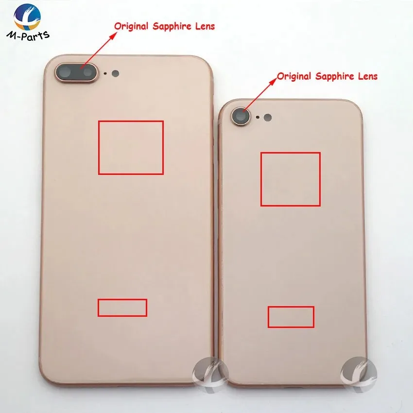 All New Back Housing For iphone 8 8P Plus Rear Cover Battery Lid Door Chassis Frame With Logo + Free Gift Replacement