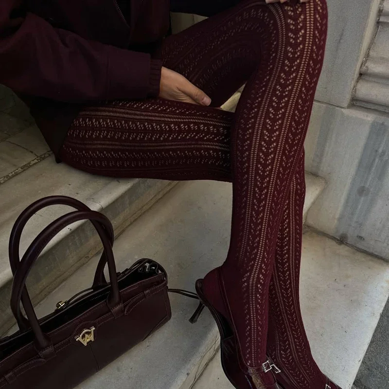Kave 1 paire Lolita Vintage collants femmes mode évider collants sculpté maille femmes bas pour robe