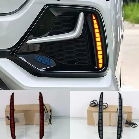 For Honda Civic Hatchback Type-R 2016-2020 Led RGB Rear Bumper Light Dymanic Turn Signal Brake Light Modification Accessories
