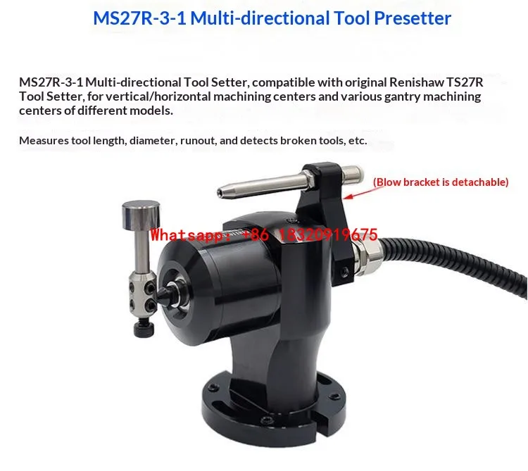 CNC MS27R-3-1 5-Direction Tool Setter Machining Centers Machine Tools with Broken Tool Detection replaces Renishaw TS27R