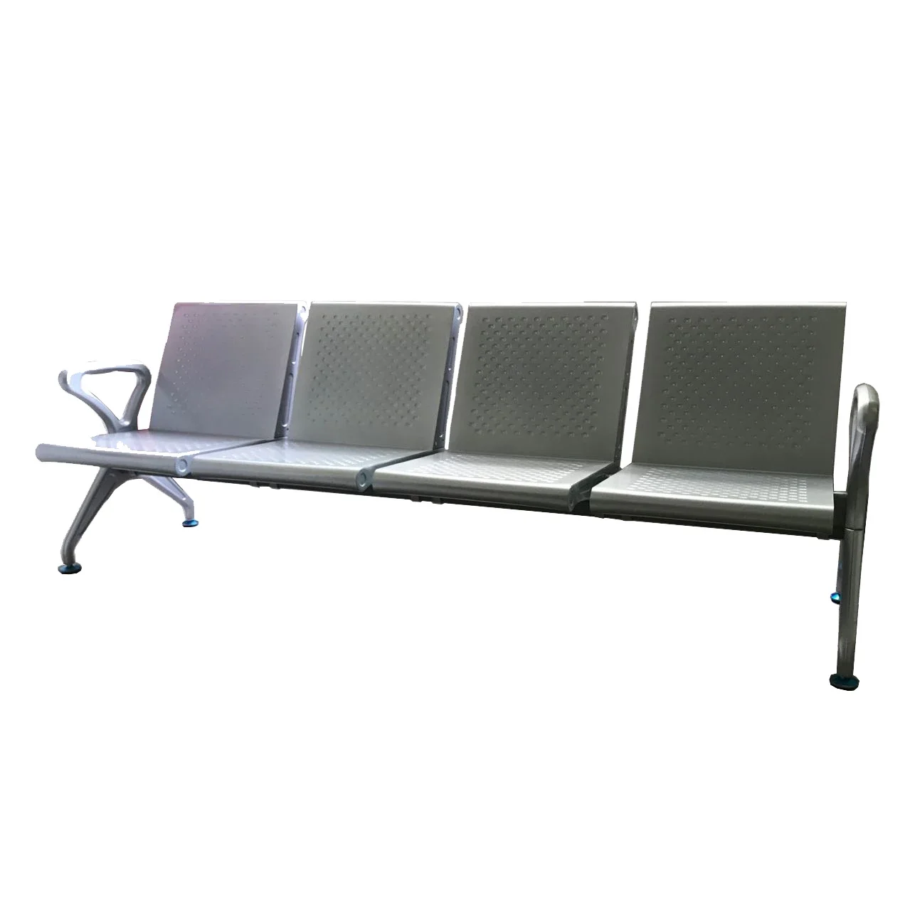 Modern Public Commercial Furniture Four Seat Weight Bearing Waiting Area Steel Metal Airport Chair
