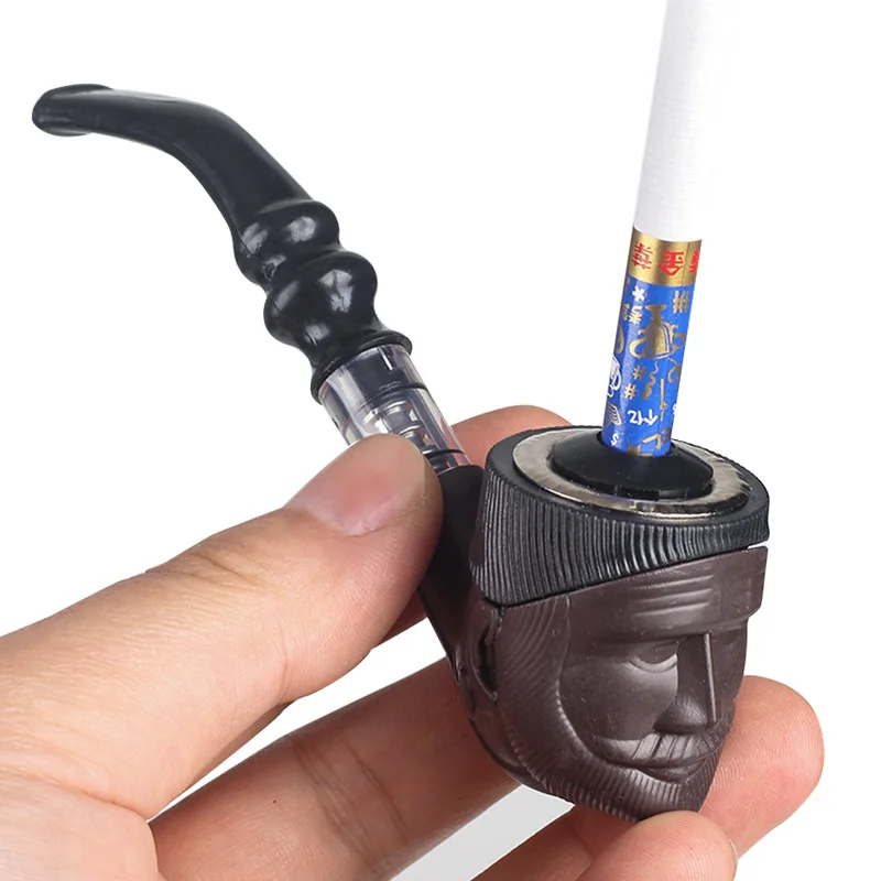 

New Tobacco Pipe Resin Bent Pipe Cigarette Filter Handheld Cigar Tobacco Pipe Smoker Tool Mini Curved Smoke Beginner Smoking