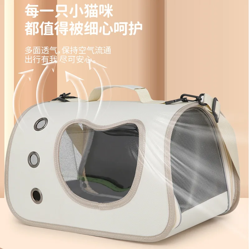 Portable Pet Carrier Bag for Small Dogs Cats Outdoor Foldable Cat Bag Breathable Cat Shoulder Bag Kitten Carrying Bags view 2