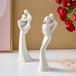 Modern Home Decor Ceramic Figure Sculpture and Figurines Abstract Couple Statue Wedding Decor Living Room Desk Ornament Gift