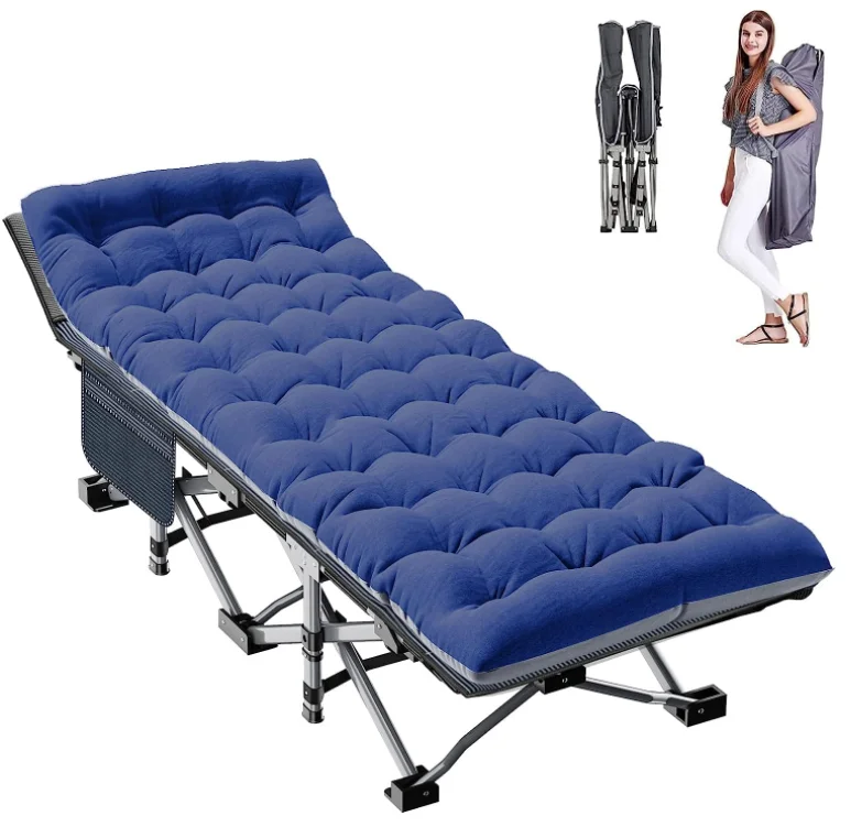 

Folding Camping Tent Cot, Heavy Duty Sleeping Cots with Carry Bag, Double Layer Oxford Portable Travel Camp Bed for Home
