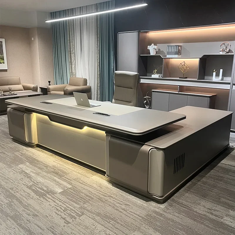 

Simple and modern light luxury high-end women's paint president table