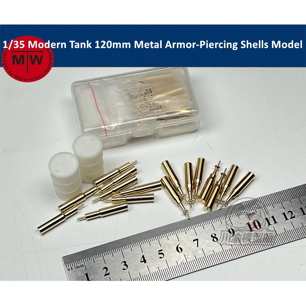 1/35 Scale Modern Tank 120mm Metal Armor-Piercing Shells Model Resin Oil Drums 16pcs/set CYT200