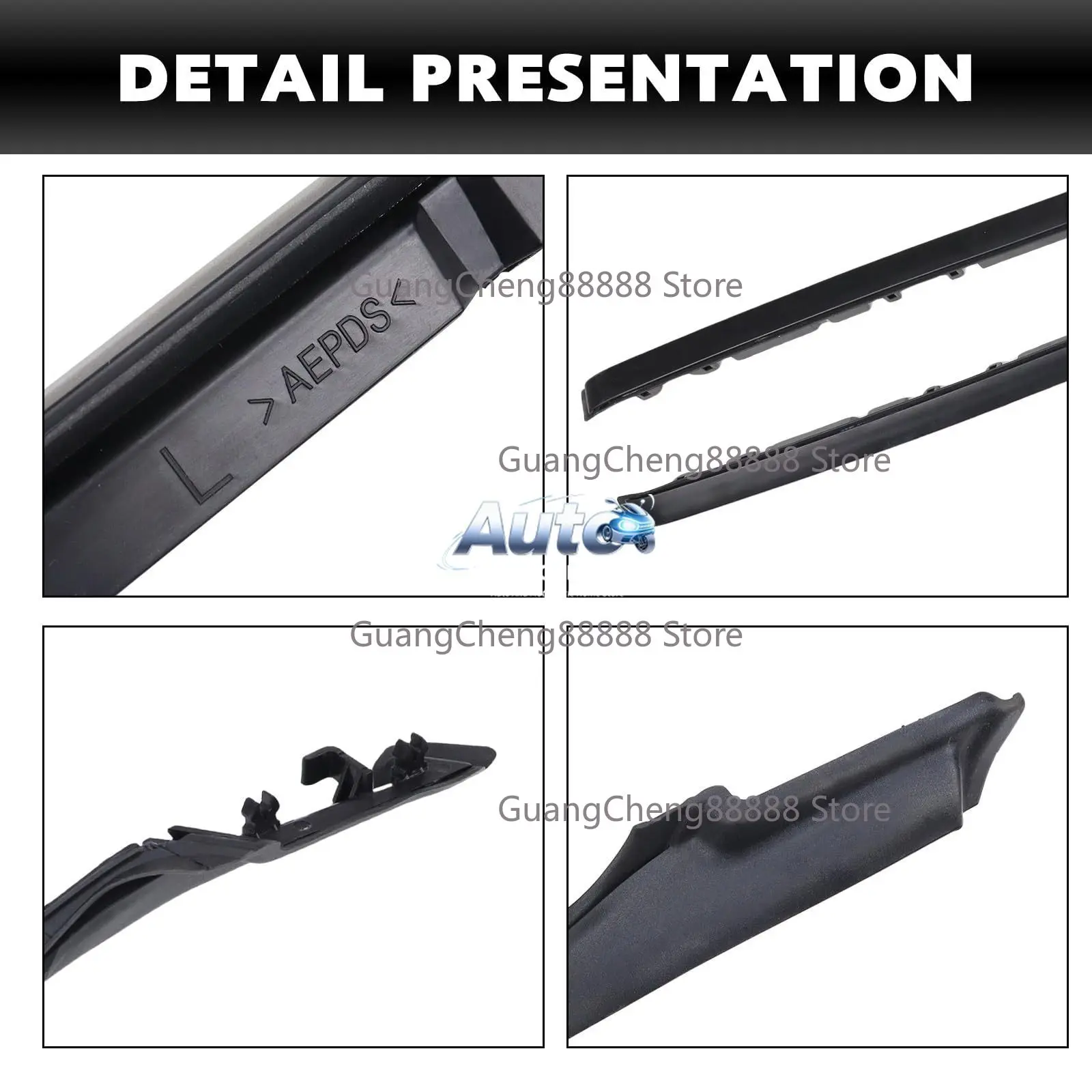 

Suitable for Rubber Strips on Both Sides of Lexus Front Windshield 75551-53020 75552-53020
