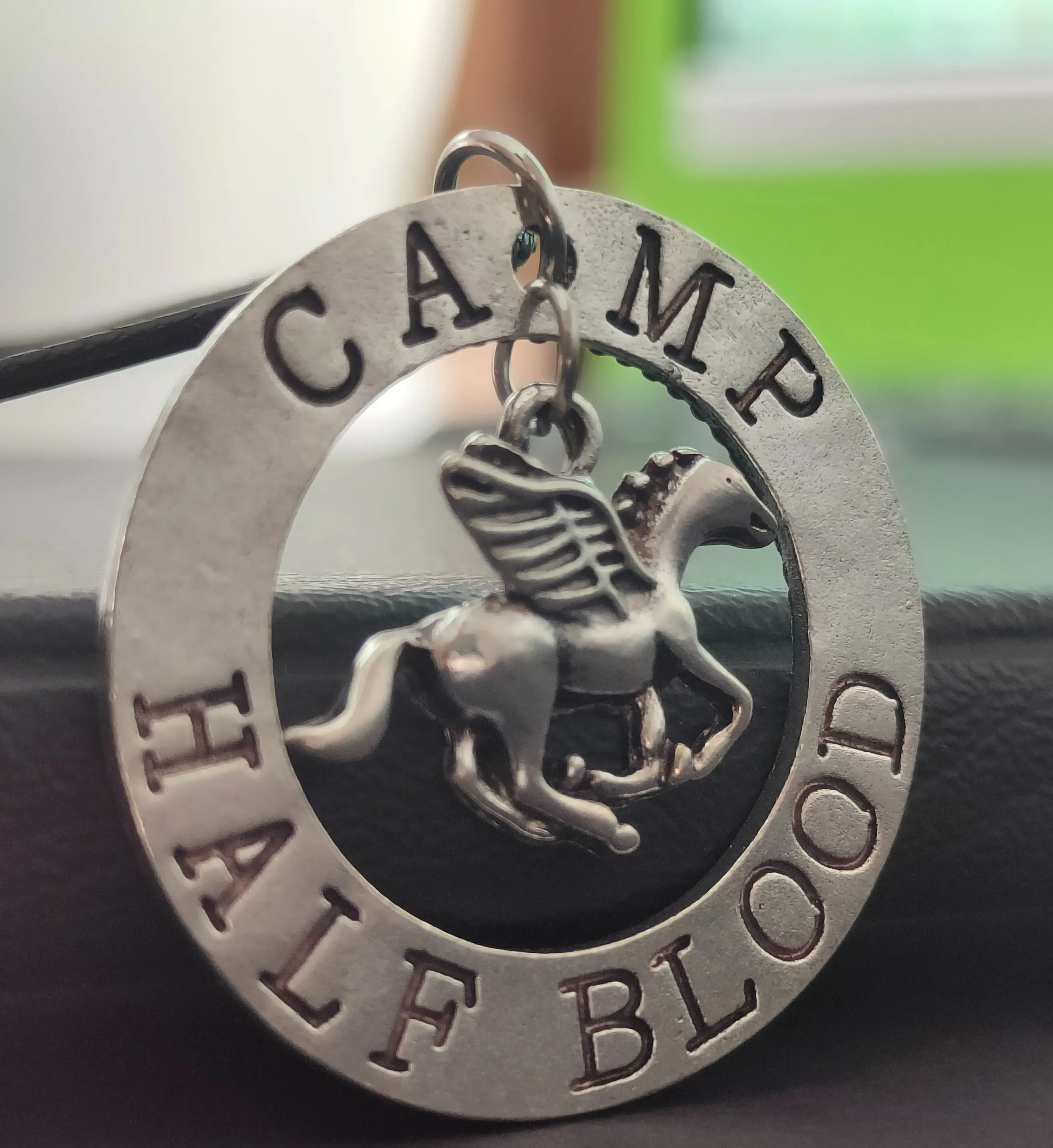 Percy Jackson Necklace Camp Half Blood Fly Horse Pendant Vintage Silver Color Totem Animal Amulet Jewelry Men Women Gift