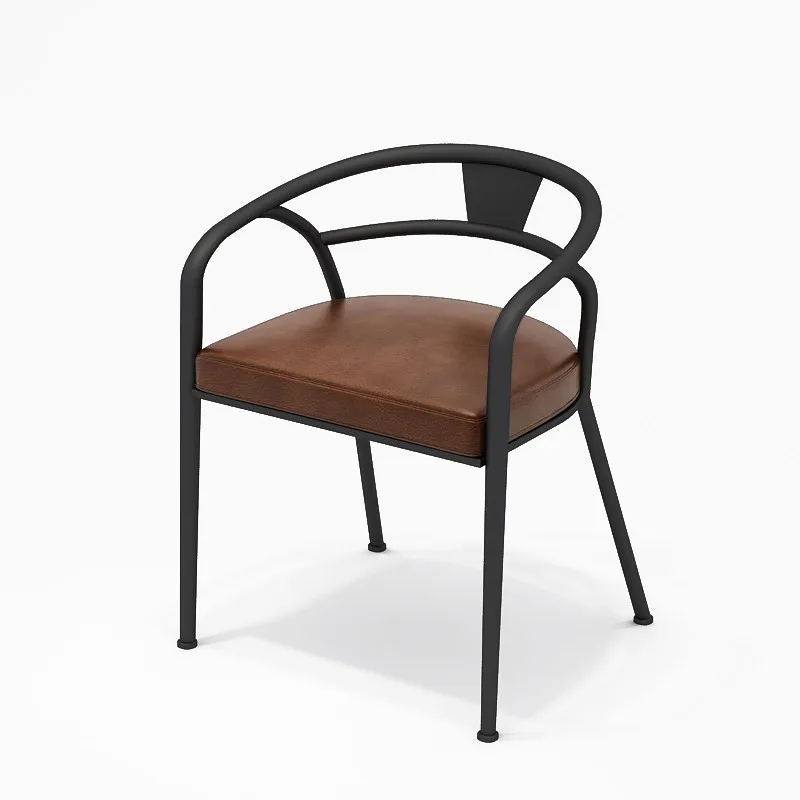 

Wrought iron cafe catering shop retro small round table music dining bar restaurant solid wood dining table and chairs