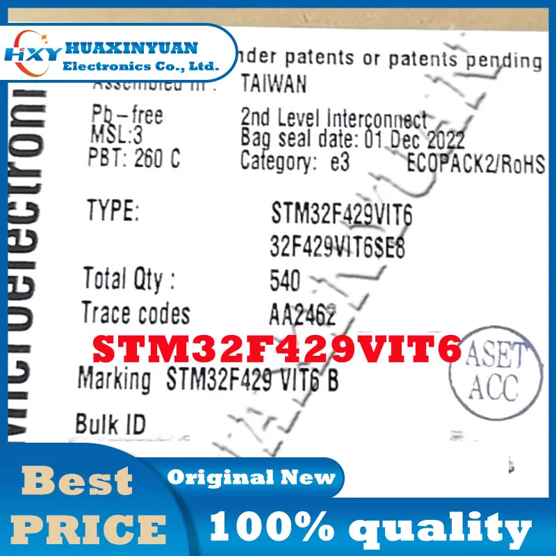 1PCS/LOT STM32F429VIT6 LQFP100 STM STM32F STM32F42 STM32F429 STM32F429VI STM32F429VIT MCU   New and Original Ic Chip In Stock IC