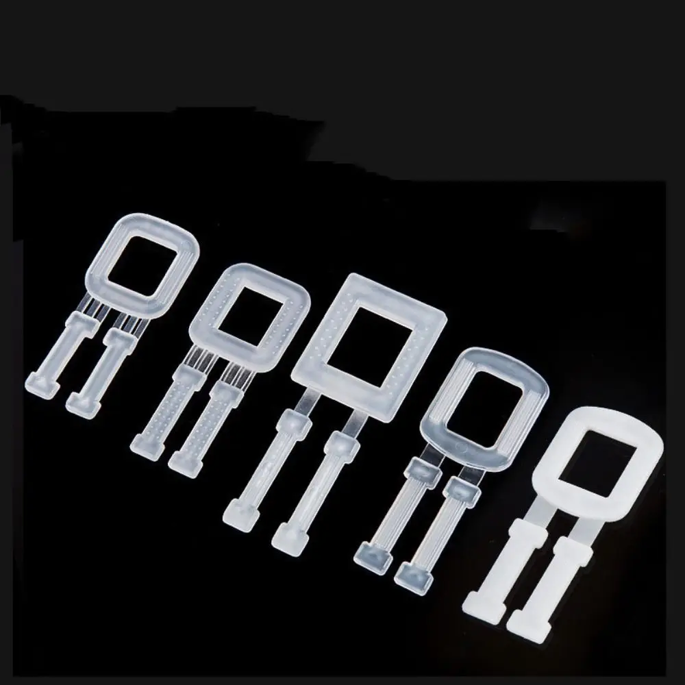 

White Packing Strap Buckle 60x25 Mm Transparent Plastic Packing Buckle PP Material Effective Belt Buckle Transportation
