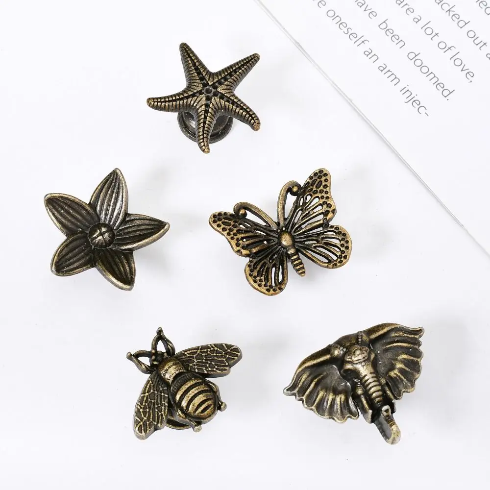 1pc Zinc Alloy Vintage Cabinet Knobs Animal Shape Decorative Cabinet Handle DIY Furniture Hardware Butterfly Cabinet Knobs