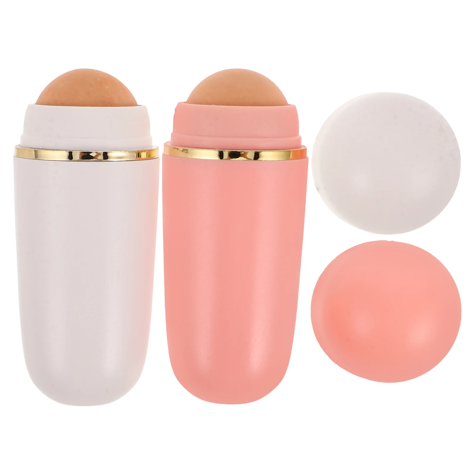 2 قطعة الحجر البركاني للتحكم في الزيت الوجه أداة العناية بالبشرة المحمولة النشاف الأسطوانة طويلة الأمد تألق الحد قابلة لإعادة الاستخدام زيت الوجه