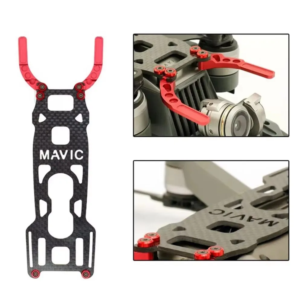 Placa de protección de fibra de carbono, carcasa inferior, lente anticolisión, protector de cardán para DJI Mavic Pro 1, accesorios para drones