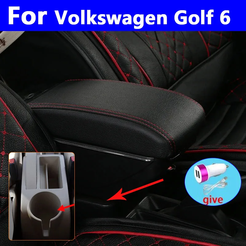 

Подлокотник для Volkswagen Golf 6, подлокотник для VW Golf 6, Golf 5, Mk6 MK5 Jetta 5, автомобильный подлокотник для VW Sagitar, ящик для хранения, детали интерьера
