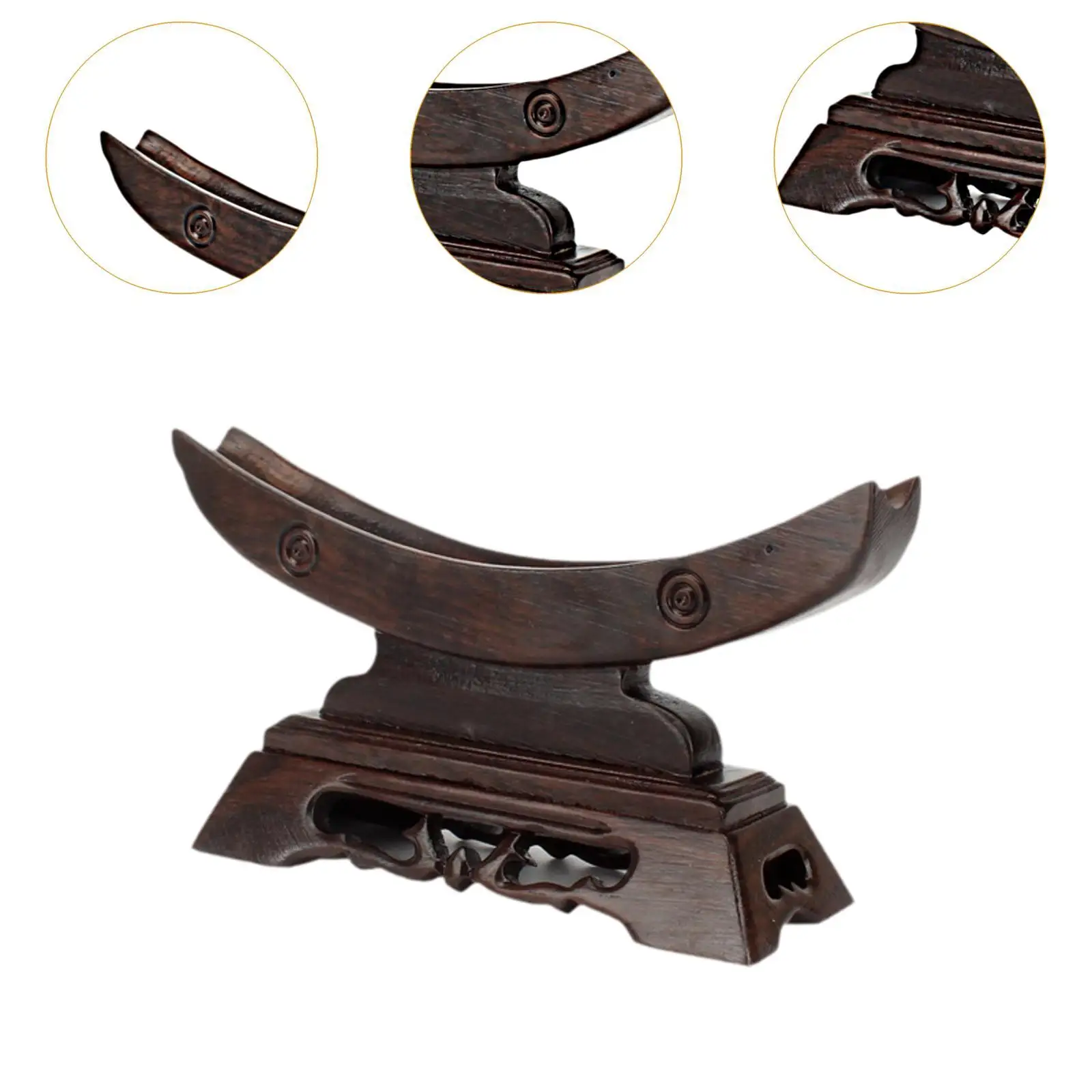 Rack Medieval Sword Hanger Wood Classical Decorative Base Sword Holder for