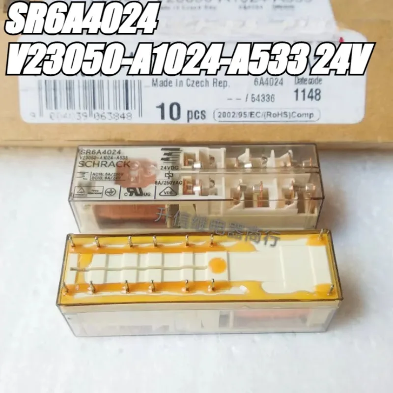 

(Совершенно новый оригинал) 1 шт./лот 100% оригинальное реле: SR6A4024 V23050-A1024-A533 24 В 14-контактное реле безопасности