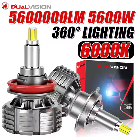 H7 LED CANBUS 360 for Projector Lens 5600000LM 5600W H11 H1 H8 H9 ED Headlight Bulb HB3 9005 HB4 9006 LED Fog Lights 6000K 12V