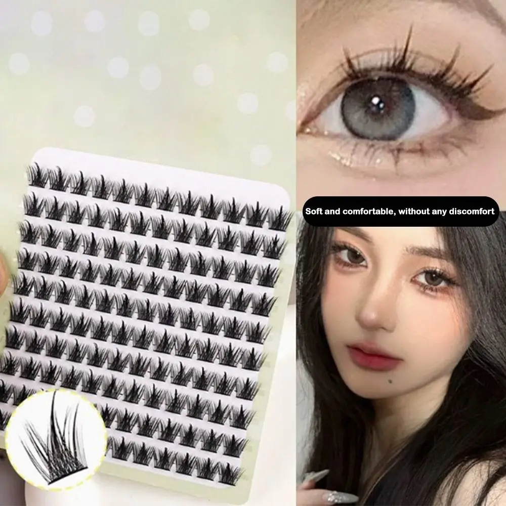 New DIY False Eyelashes Fox Fluffy Black Natural Manga Lashes 10 Rows Extension Eyelashes