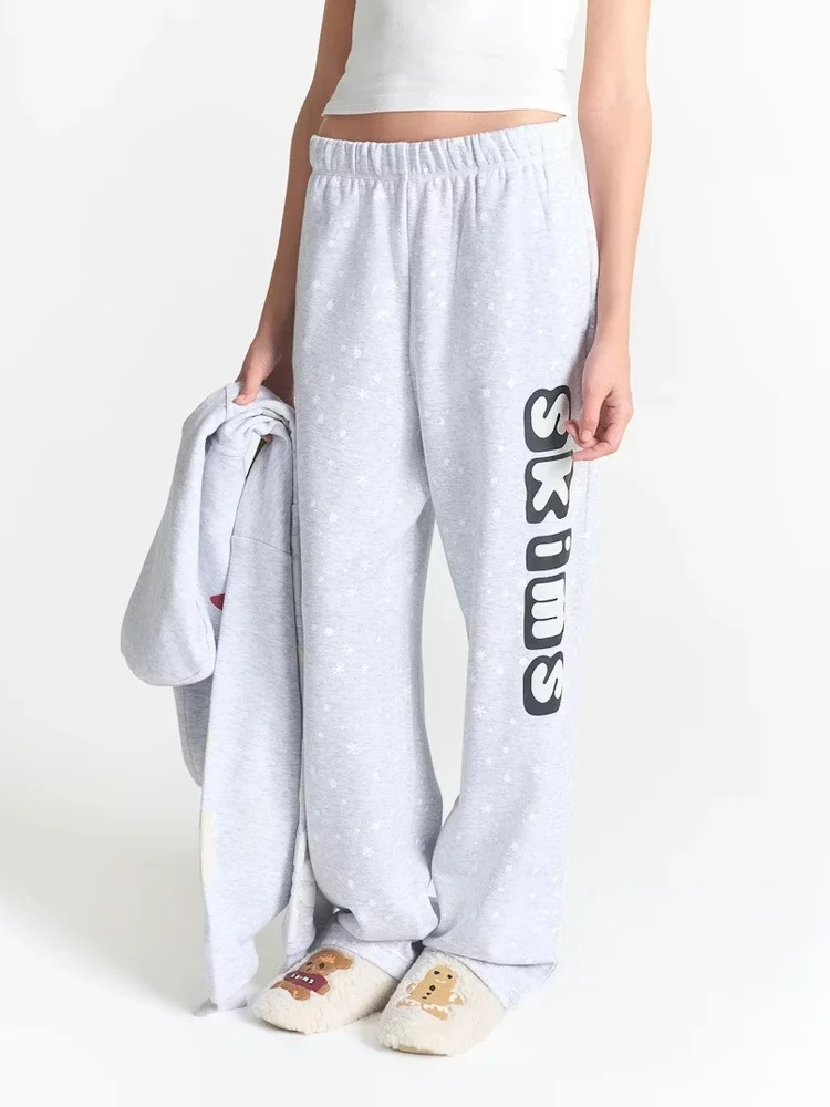 Tienda en línea Cactus Plant Flea Market X Pantalones de pierna recta de algodón para mujer Pantalones largos Street Sle Asimétrico