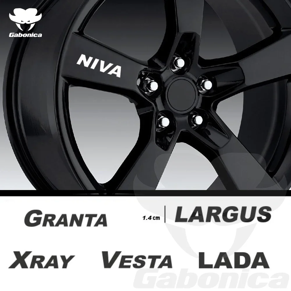 New 4pcs Car Wheel Sticker Reflective Decoration Custom Sticker For LADA GRANTA LARGUS NIVA VESTA Xray Decal Tuning  Accessories