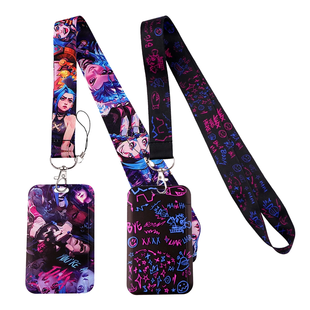 

Game Cool Girl Jinx Neck Strap Lanyards Keychain Badge Holder ID Card Pass Hang Rope Lariat Lanyard for Key Rings Accessories