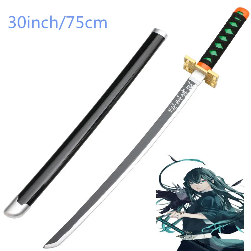 

Cosplay Agatsuma Zenitsu 75cm Bamboo Katana Sword Role Play Tokitou Muichirou Weapon Model 30inch