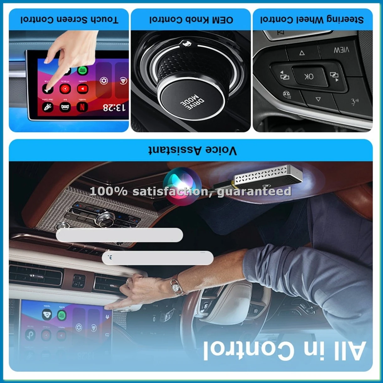 

Беспроводной адаптер Android Auto/CarPlay AI Box для Android 12 -A79M