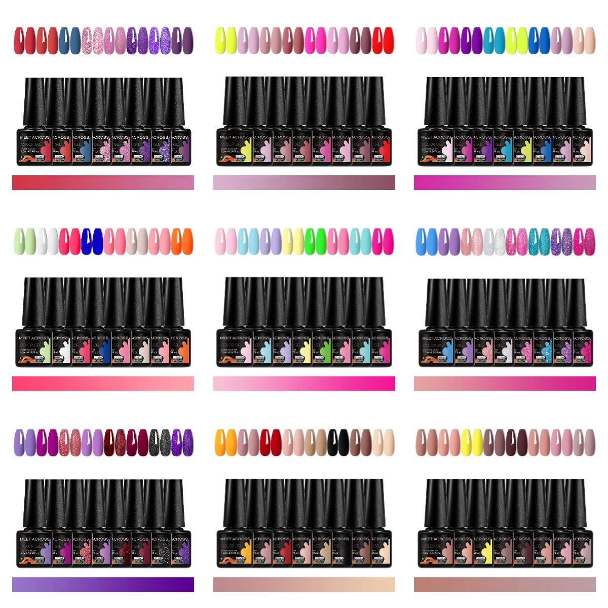 

8pc Nail Gel Polish Set Spring Summer Semi Permanent Nail Art UV LED Gel Long Lasting DIY Painting Gel Polish Vernis Design