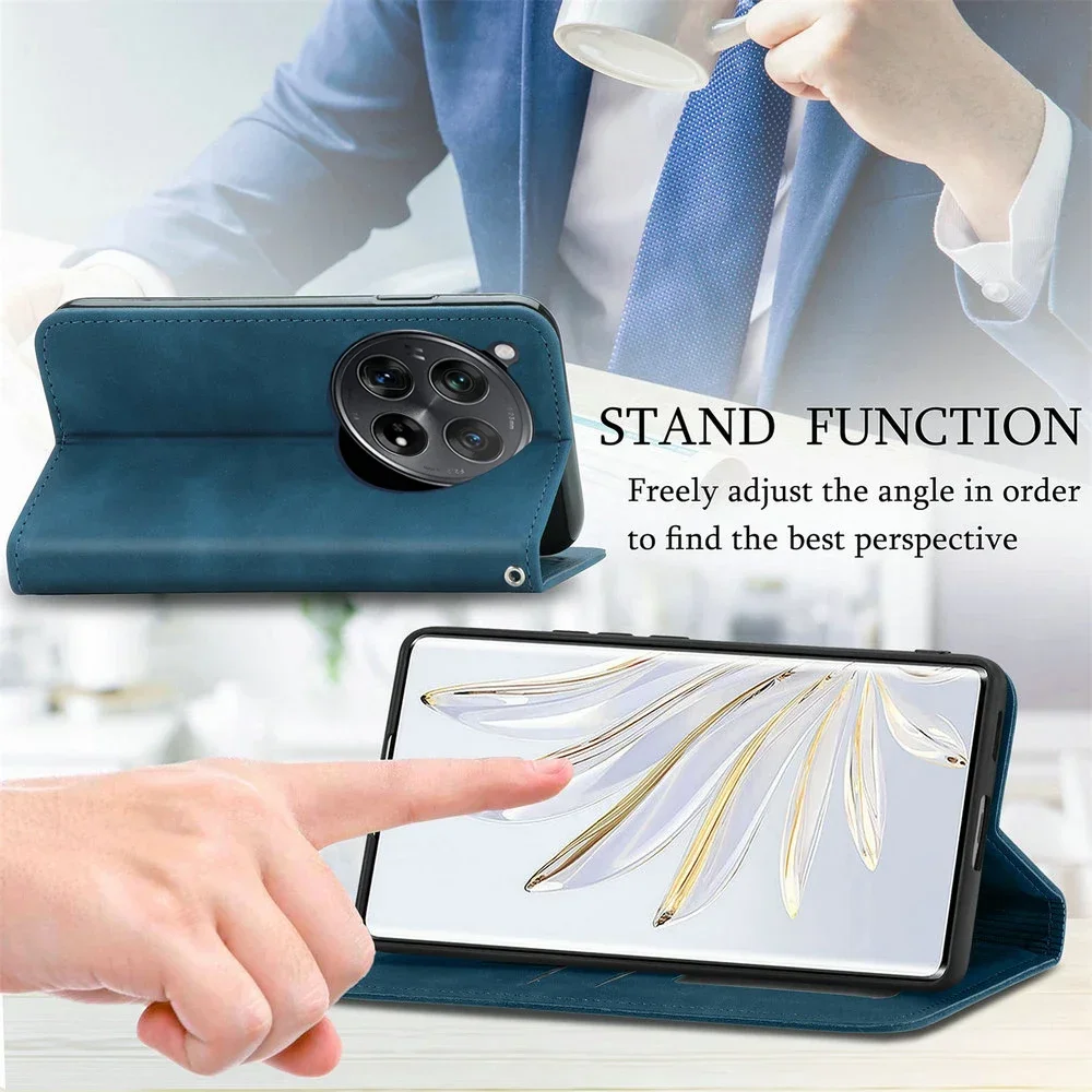 For OnePlus 15 13 12 5G Premium Flip Case Magnet Card Wallet Capa Oneplus 12 Case Phone One Plus 12R 15R 15T Book Cover Funda