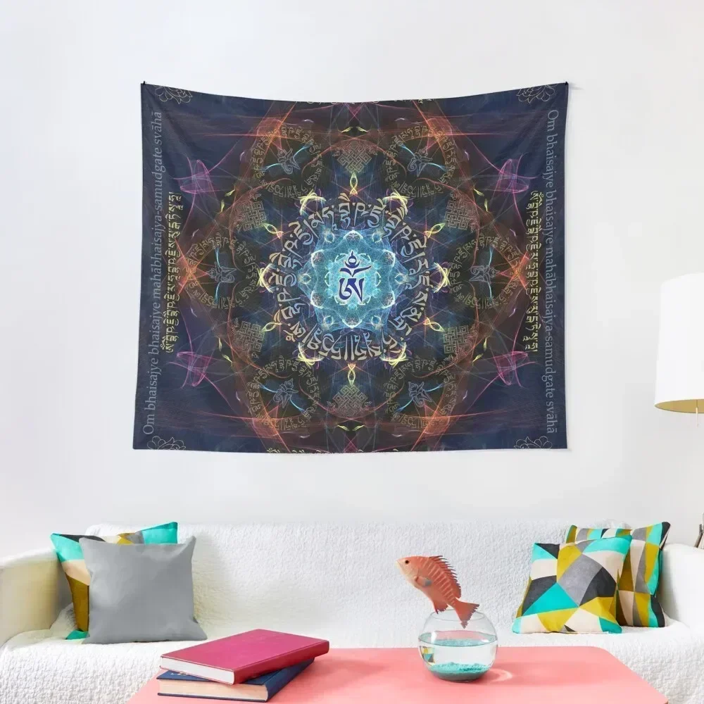 Bhaisajyaguru - The Medicine Buddha - The Healer of all Suffering Tapestry Home Supplies Wall Decoration Wallpaper Tapestry