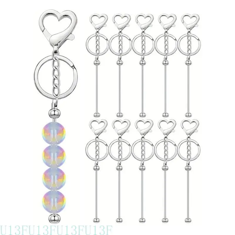 U13F 10pcs Silber Herzkochtierstüsse für kreative DIY -Projekte für die Taufe