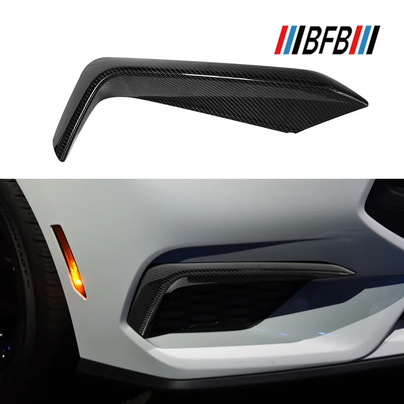 

For Ford Mustang Real Dry carbon fiber front bar fog light trim air intake grille modification Body Kit 2024-2026 Accessories