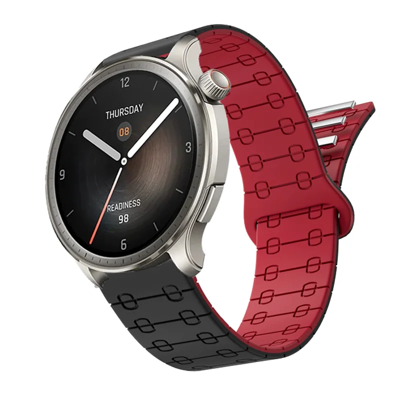 Магнитный силиконовый ремешок для Amazfit Balance/GTR 4 3 3Pro 2e 47 мм, браслет 22 мм, ремешок для Amazfit Bip 5 5 Unity Cheetah Round/Pro