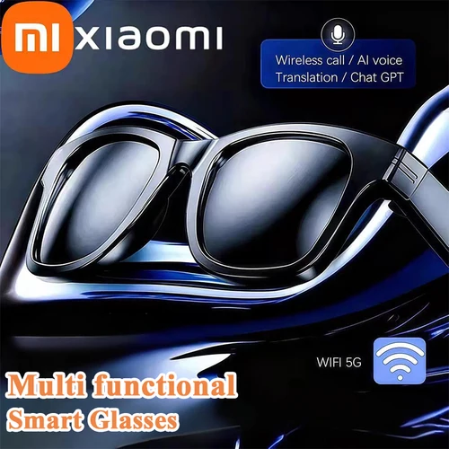 Imagen 1 del producto Xiaomi 4K AI gafas inteligentes cámara multifuncional Bluetooth llamada asistente de voz reproductor de música traducir gafas fotocromáticas HD