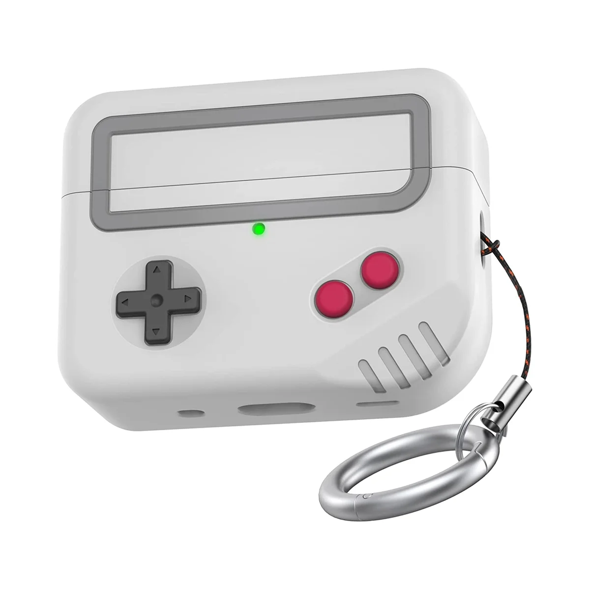 실리콘 케이스 보호 커버, 스킨 게임기 디자인, 지지대 무선 충전, 2 그레이 화이트